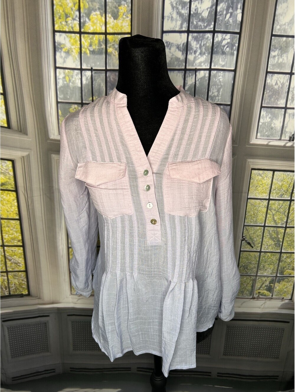 Zac & Rachel Petite Blouse PS Button Front Lightweight